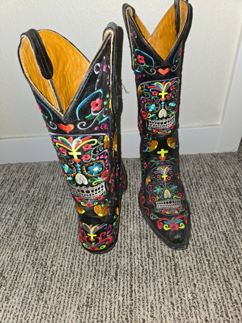 Old Gringo Klak Sugar Skull Boots size 10 - Picture 6 of 8